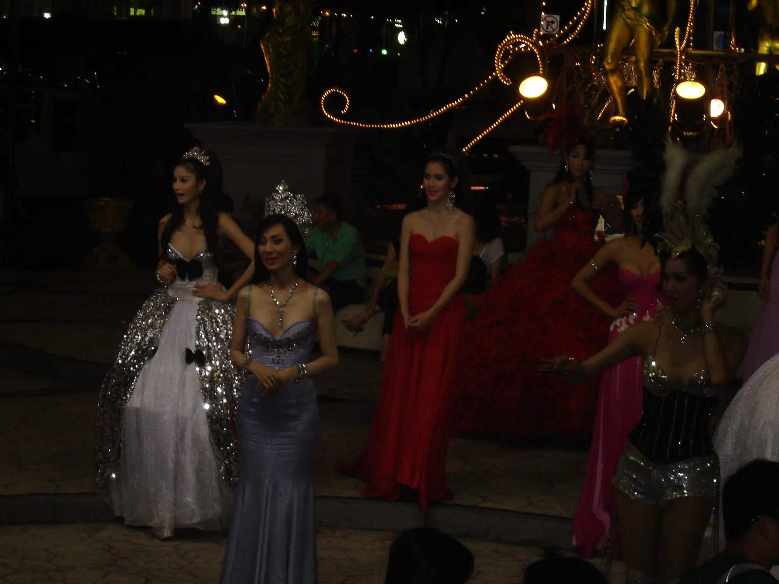 Performers on stage at Tiffany's Cabaret in Pattaya in 2009