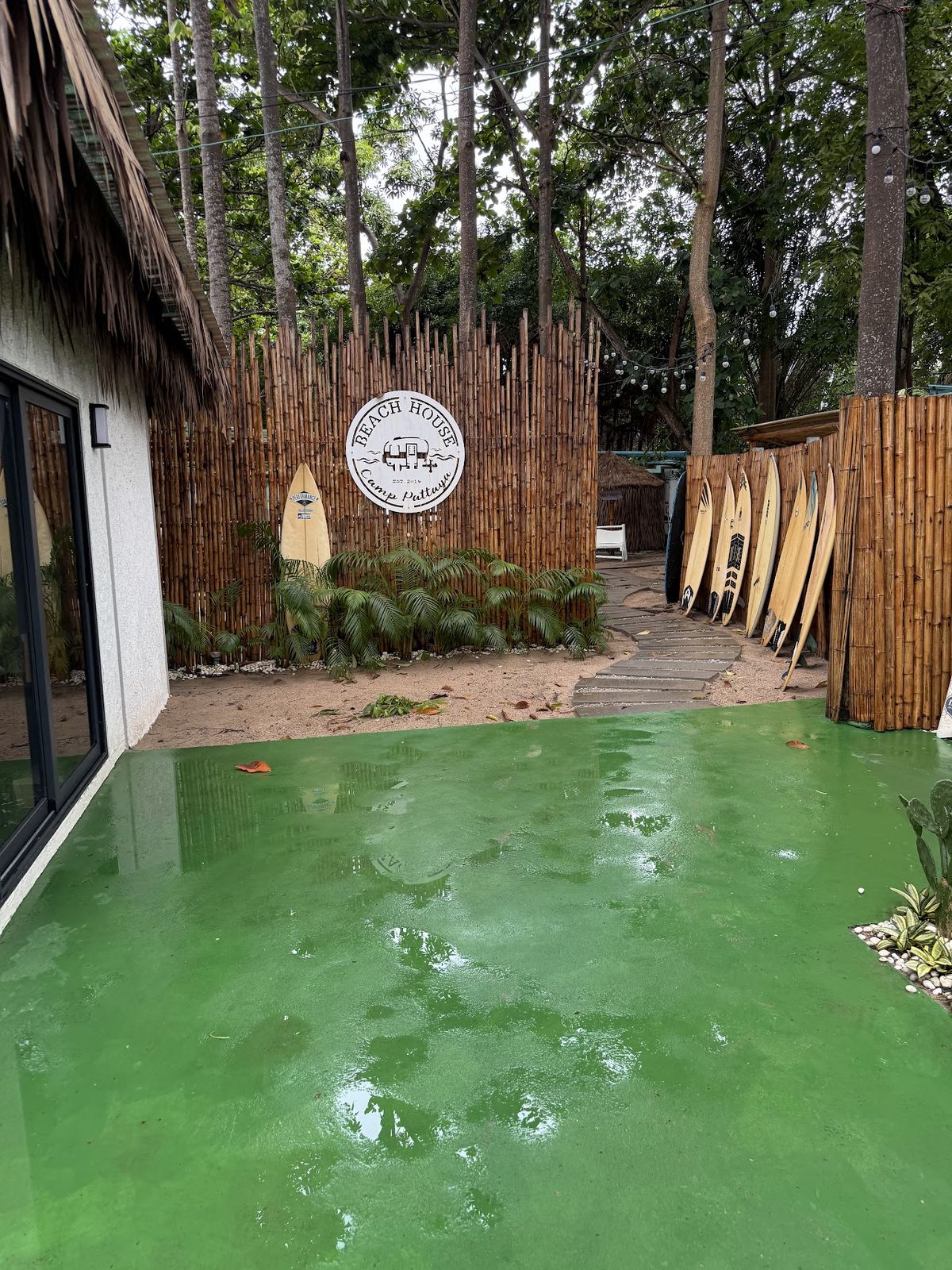 Beach House Camp room interior in Bang Saray