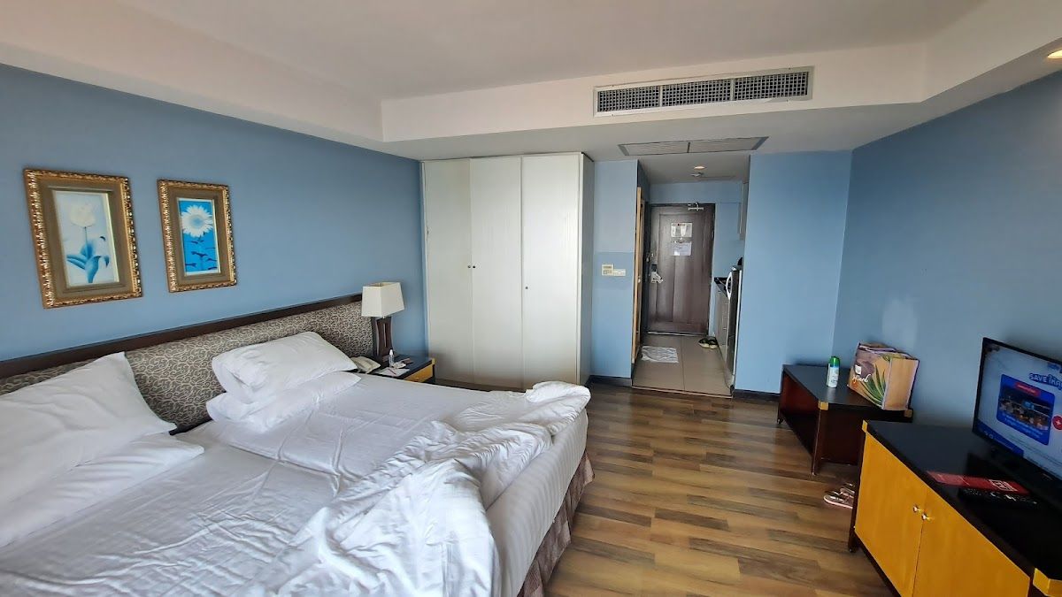 D Varee Jomtien Beach Pattaya Hotel pool and grounds in Central Pattaya